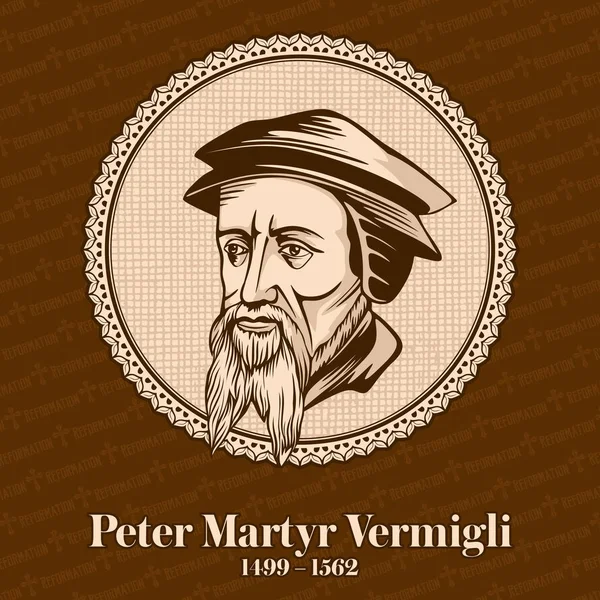 Vermigli 1499 1562 이탈리아 개혁된 신학자 이었다 기독교 — 스톡 벡터