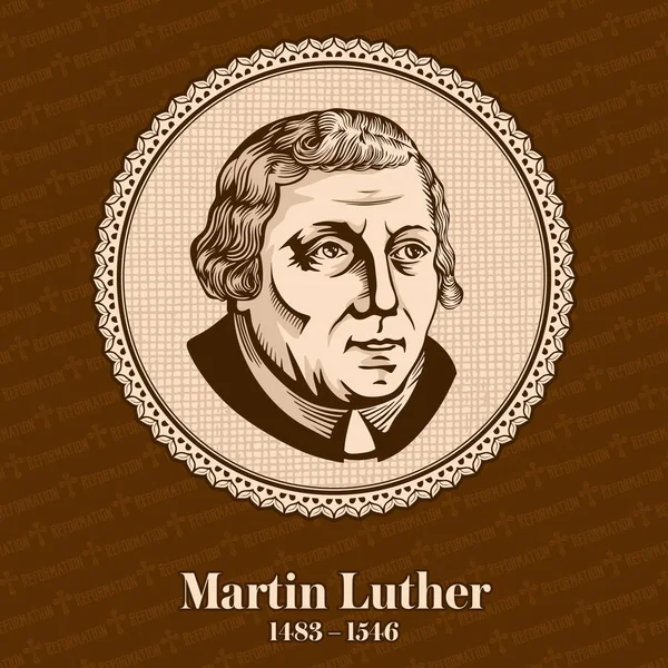 Martin Luther 1483 1546 Fue Profesor Alemán Teología Compositor Sacerdote — Archivo Imágenes Vectoriales