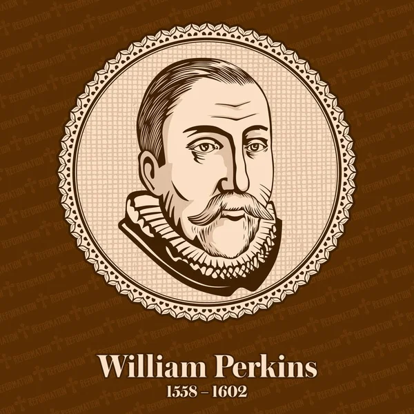 William Perkins 1558 1602 Était Ecclésiastique Anglais Influent Théologien Cambridge — Image vectorielle