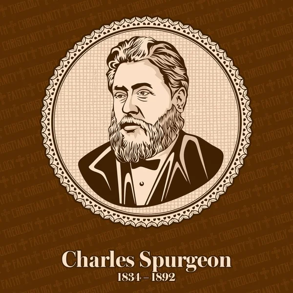 Charles Haddon Spurgeon 1834 1892 Était Prédicateur Baptiste Anglais Spurgeon — Image vectorielle