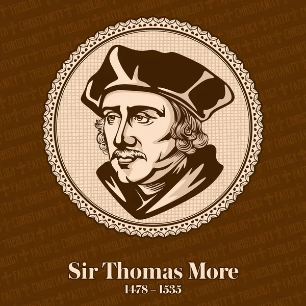 Sir Thomas More 1478 1535 Stato Avvocato Filosofo Sociale Scrittore — Vettoriale Stock