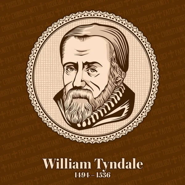 William Tyndale 1494 1536 Idam Için Çıkılan Yıllarda Protestan Reform — Stok Vektör