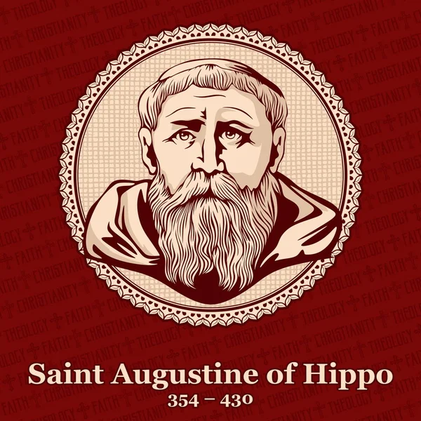 Saint Augustin Hippone 354 430 Était Théologien Philosophe Romain Africain — Image vectorielle