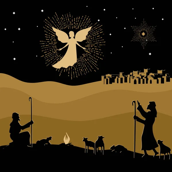 Christmas Angel Shepherds Vector Art Stock Images Depositphotos