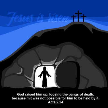 Easter illüstrasyon. İsa Mesih risen.
