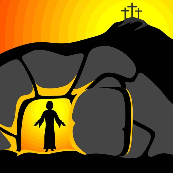 Великдень Ілюстрації Ісус Христос Воскрес — стоковий вектор