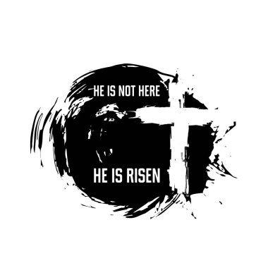 İsa'nın haç. Mesih risen olduğunu. Easter illüstrasyon.