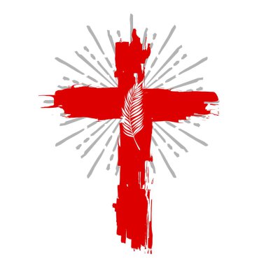 İsa'nın haç. Easter illüstrasyon.