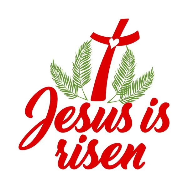 Cross of Jesus. Christ is risen. Easter illustration.