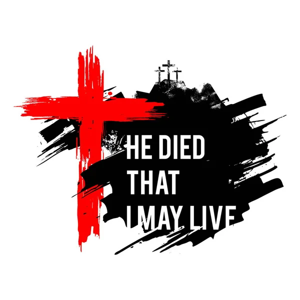 Happy Easter Illustration Jesus Died May Live — Stock Photo, Image