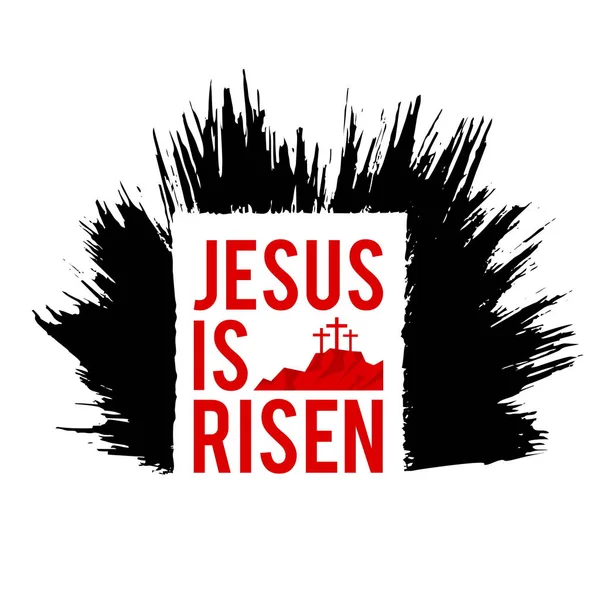 Easter Illüstrasyon Mesih Risen — Stok Vektör