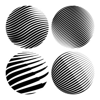Yuvarlak şekiller. Arka planlar ve logolar için geometrik soyutlamalar.