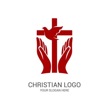 Kilise logosu ve İncil'deki semboller. İsa Mesih'e inananların birliği, Tanrı'ya ibadet, Rab'bin akşamına katılım ve Kutsal Yazılar'ın okunması.