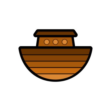 Nuh'un Gemisi'nin logosu. İncil illüstrasyon.