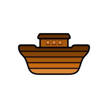 Nuh'un Gemisi'nin logosu. İncil illüstrasyon.