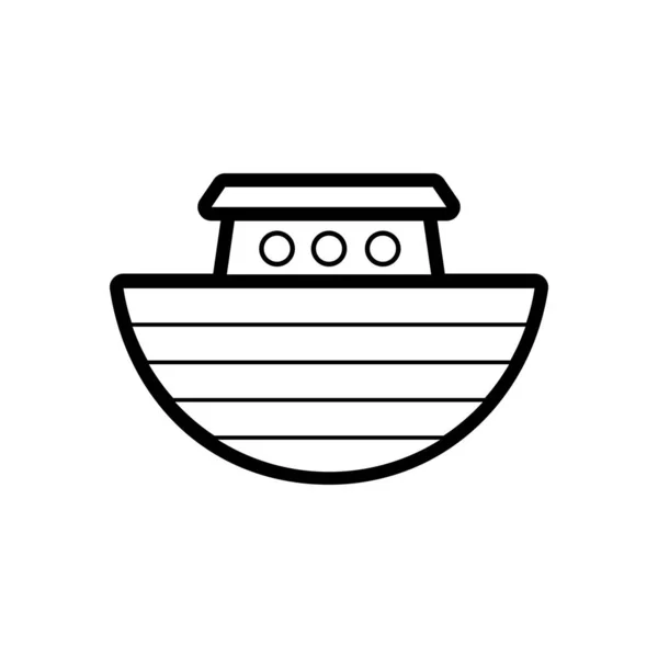 Logo Arche Noé Navire Pour Sauver Les Animaux Les Gens — Image vectorielle