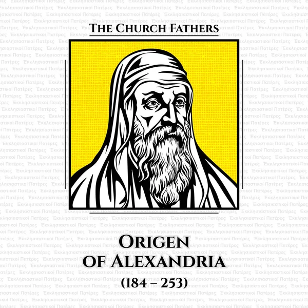 Ωριγένης Αλεξανδρείας 184 253 Ήταν Παλαιοχριστιανός Λόγιος Ασκητής Και Θεολόγος — Διανυσματικό Αρχείο