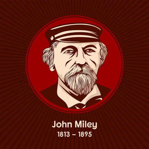 John Miley 1813 1895 Foi Teólogo Cristão Americano Tradição Metodista —  Vetores de Stock