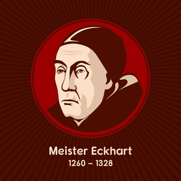 Maître Eckhart 1260 1328 Était Théologien Philosophe Mystique Allemand — Image vectorielle