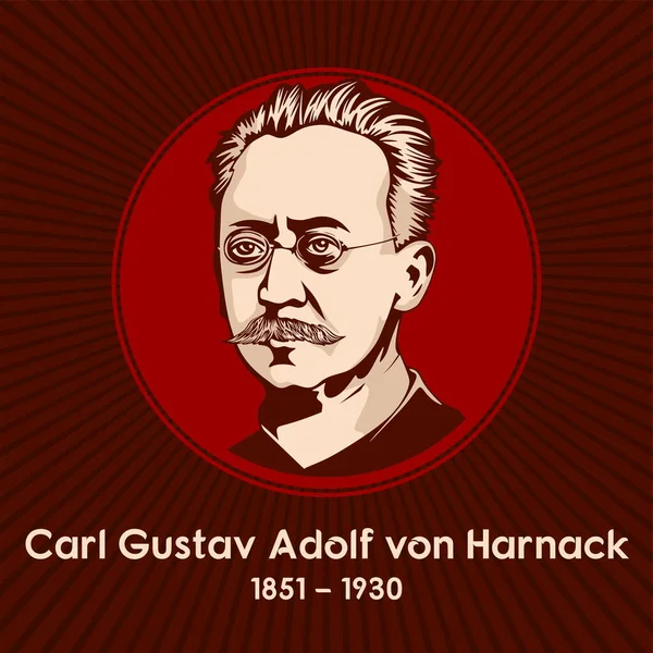 Carl Gustav Adolf Von Harnack 1851 1930 Var Baltisk Tysk — Stock vektor