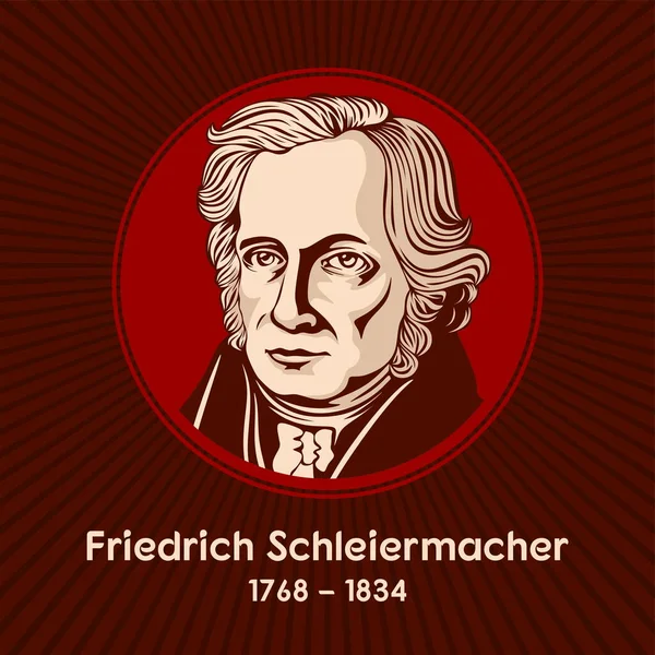 Friedrich Daniel Ernst Schleiermacher 1768 1834 Alman Din Bilimci Filozof — Stok Vektör