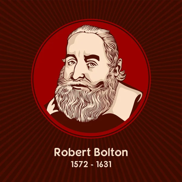 Robert Bolton 1572 1631 Stato Ecclesiastico Accademico Inglese Noto Come — Vettoriale Stock