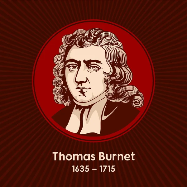Thomas Burnet 1635 1715 Était Théologien Écrivain Anglais Sur Cosmogonie — Image vectorielle