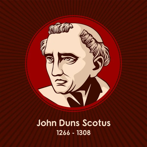 John Duns Scotus 1266 1308 Skoç Rahip Fransisken Keşiş Üniversite — Stok Vektör