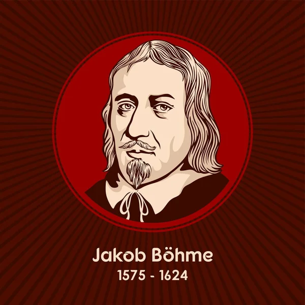 Jakob Bohme 1575 1624 Alman Filozof Hristiyan Mistik Lüteryen Protestan — Stok Vektör