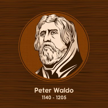 Peter Waldo (1140 - 1205), was a leader of the Waldensians, a Christian spiritual movement of the Middle Ages. clipart