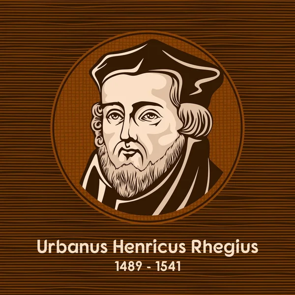 Urbanus Henricus Rhegius 1489 1541 Był Reformatorem Protestanckim Działającym Zarówno — Wektor stockowy