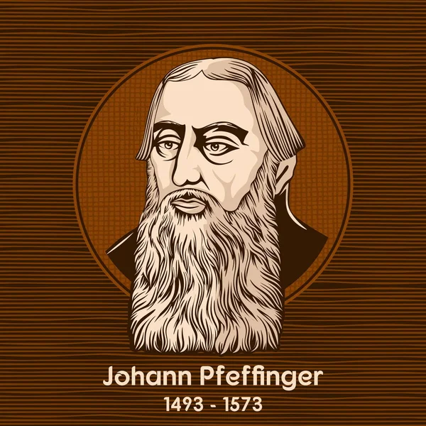 Γιόχαν Φέφινγκερ Johann Pfeffinger 1493 1573 Ήταν Ένας Σημαντικός Θεολόγος — Διανυσματικό Αρχείο