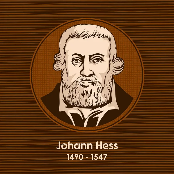 Johann Hess 1490 1547 독일의 루터교 신학자이자 개신교 개혁가였다 — 스톡 벡터