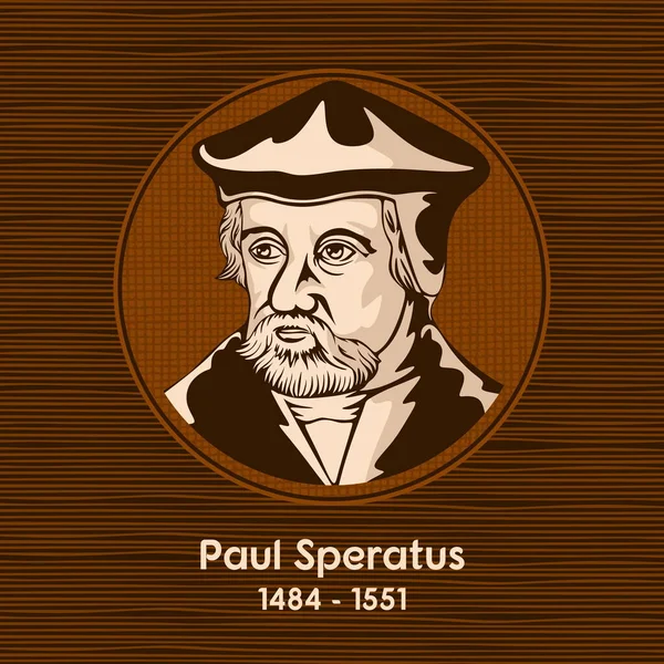 Paul Speratus 1484 1551 개신교 개혁가 찬송가가 가톨릭 사제이다 — 스톡 벡터