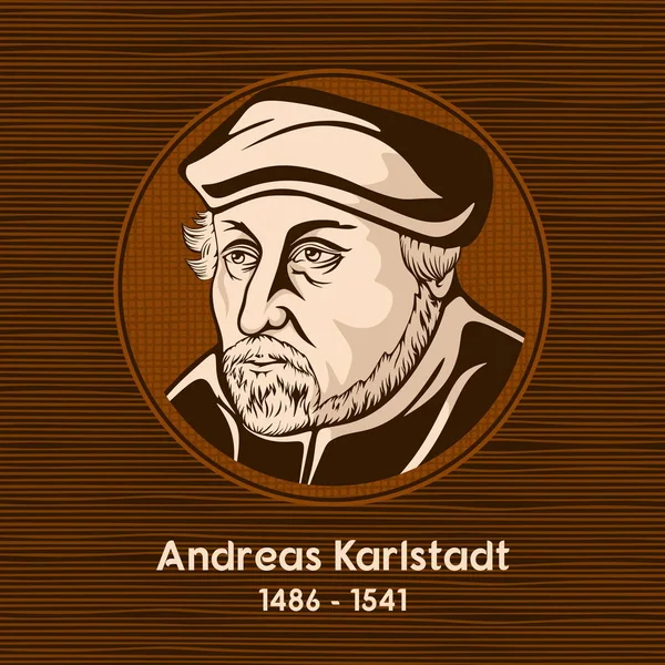 Andreas Karlstadt 1486 1541 Var Tysk Protestantisk Teolog Wittenbergs Universitets — Stock vektor