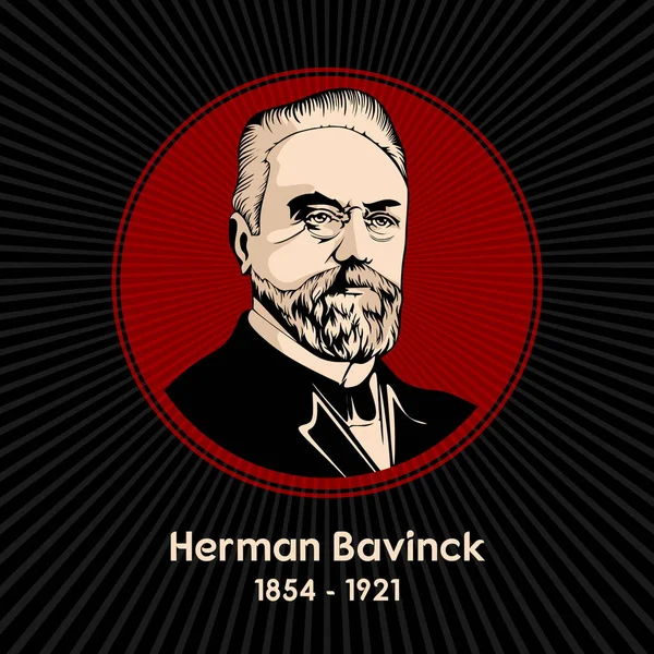 Herman Bavinck 1854 1921 Stato Teologo Ecclesiastico Olandese Importante Studioso — Vettoriale Stock