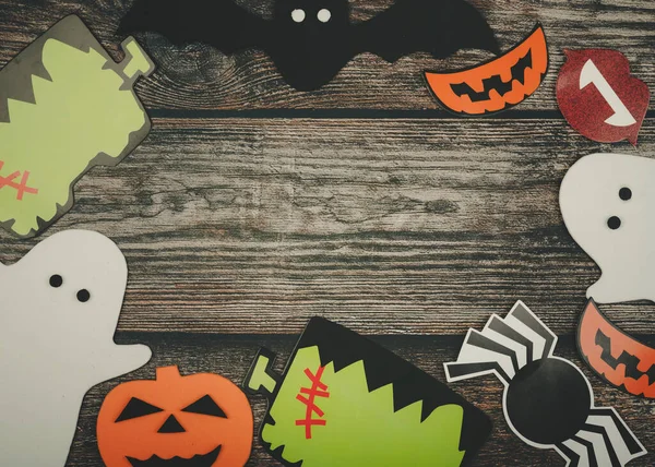 Concepto Halloween Tableros Madera — Foto de Stock