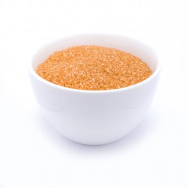 Beyaz arka planda izole Açık Kahverengi Şeker 