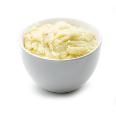 Beyaz arka planda izole Patates Püresi