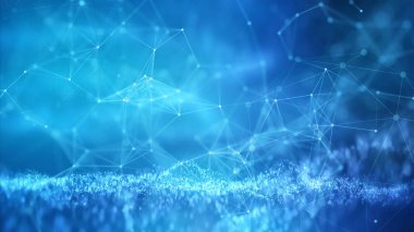 Arka plan ve geometrik iletişim teknolojisi kompozisyon pleksus üzerinde temel. Bu koleksiyonundan farklı renk versiyonlarının şeffaflık ile animasyon klipten kullanımı farklı yöntemleri şaşırtıcı yeni kompozisyonlar oluşturur.