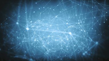 Arka plan ve geometrik iletişim teknolojisi kompozisyon pleksus üzerinde temel. Bu koleksiyonundan farklı renk versiyonlarının şeffaflık ile animasyon klipten kullanımı farklı yöntemleri şaşırtıcı yeni kompozisyonlar oluşturur.