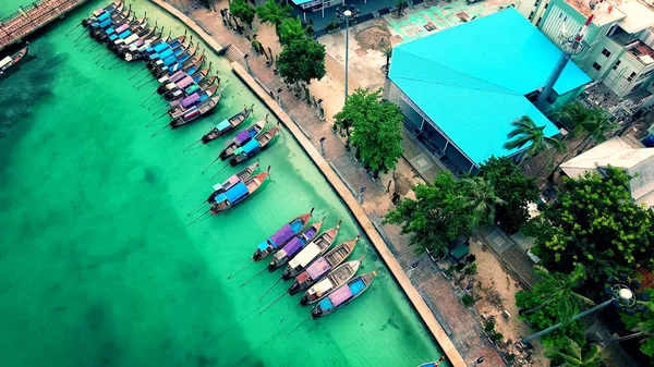 Vista Aérea Filmada Partir Drone Paisagem Marítima Phuket Tailândia — Fotografia de Stock