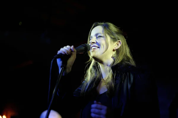 Anna Christoffersson Célèbre Chanteuse Suédoise Auteur Compositeur Produisant Sur Scène — Photo