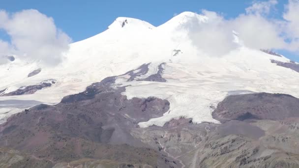 Montanha Elbrus Cáucaso Rússia Pico Mais Alto Europa — Vídeo de Stock