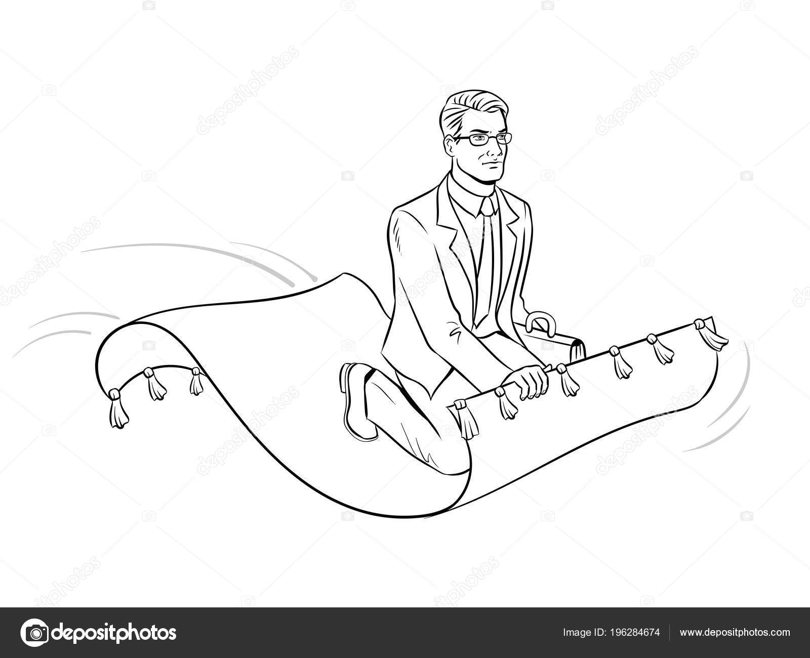 Flying Carpet Concept vestitini Stock