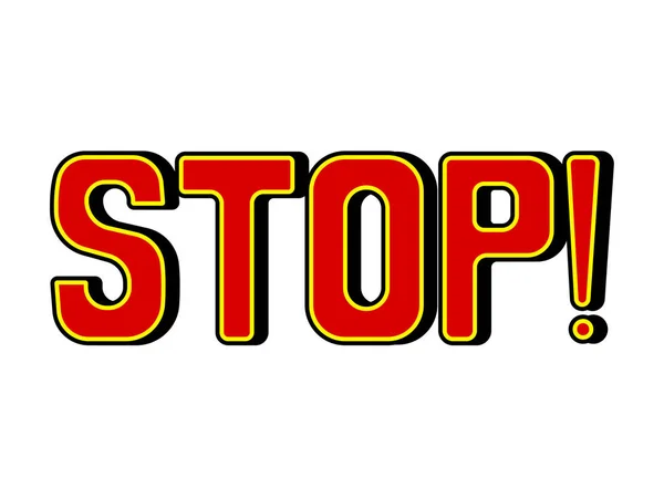 Stop ord tegneserie pop kunst vektor illustration – Stock-vektor