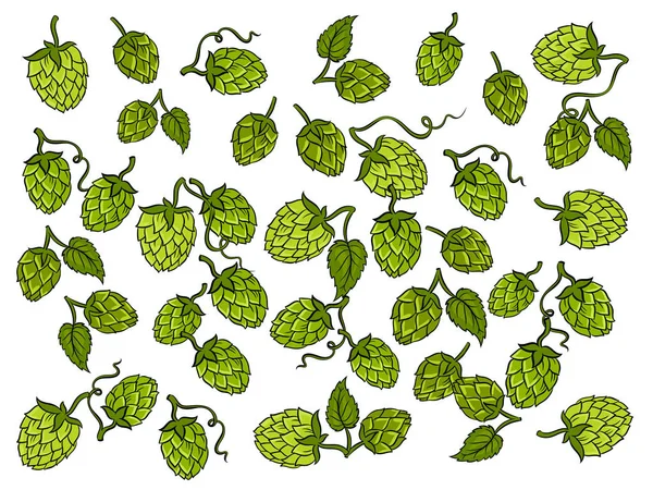 Hopfen Hintergrund Cartoon Vektor Illustration — Stockvektor