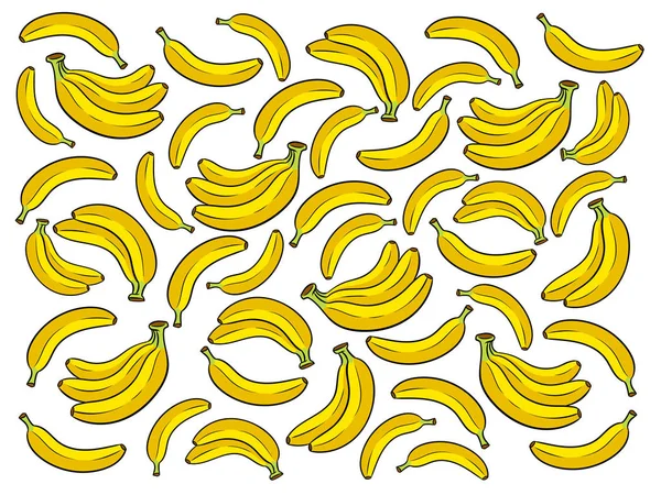 Banana fundo cartoon vetor ilustração — Vetor de Stock