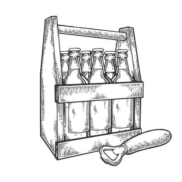 Ilustracja wektorowa piwo pole grawerowania — Wektor stockowy