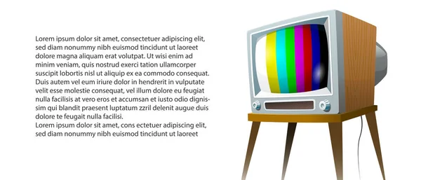 Ilustración vectorial televisiva. Imagen aislada colorida de dibujos animados sobre fondo blanco — Archivo Imágenes Vectoriales